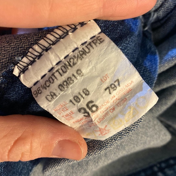 Vintage Blue Small High Waisted Stretch Pocketless Jeans With Raw Hem - Picture 3 of 3